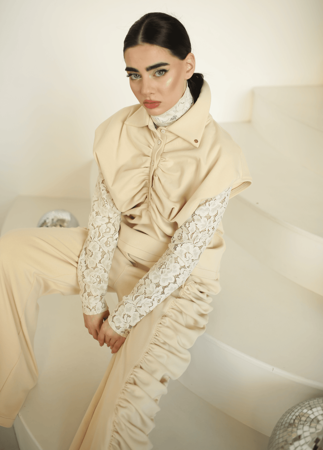 Champagne beige 3-piece set made in Armenia