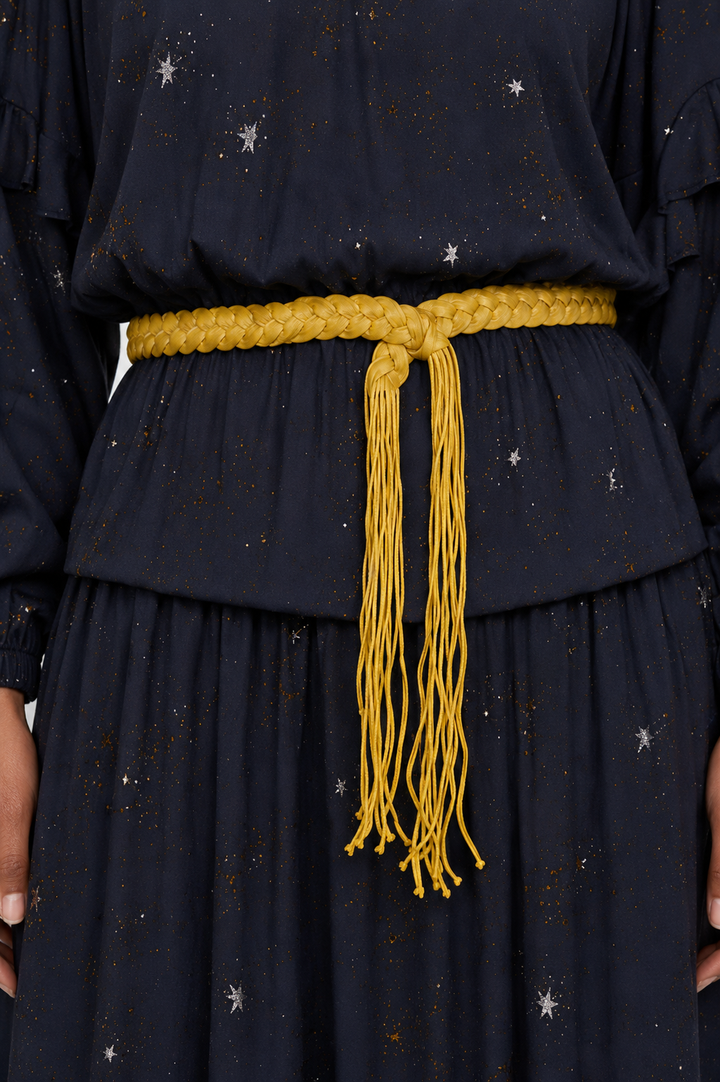 Woven Twig Viscose Maxi Skirt Ensemble
