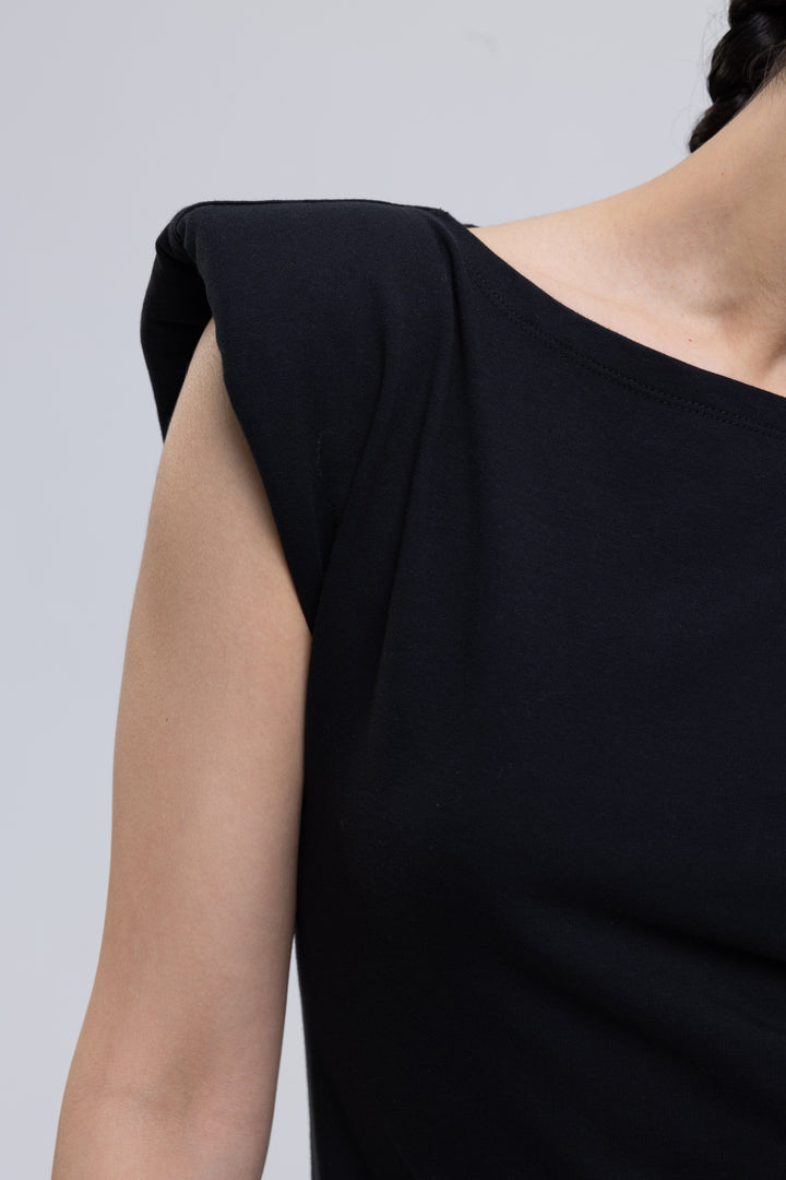 Black mid-calf dress made in Armenia