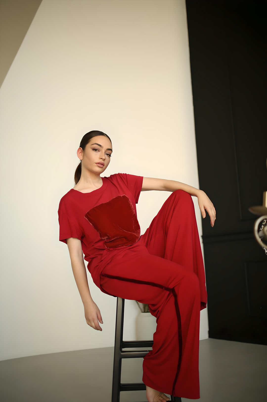 Burgundy two piece set made in Armenia