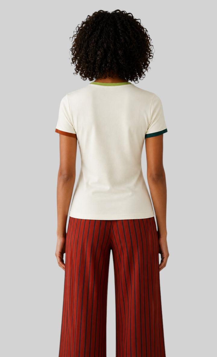 French Terry Cotton Spandex T-Shirt