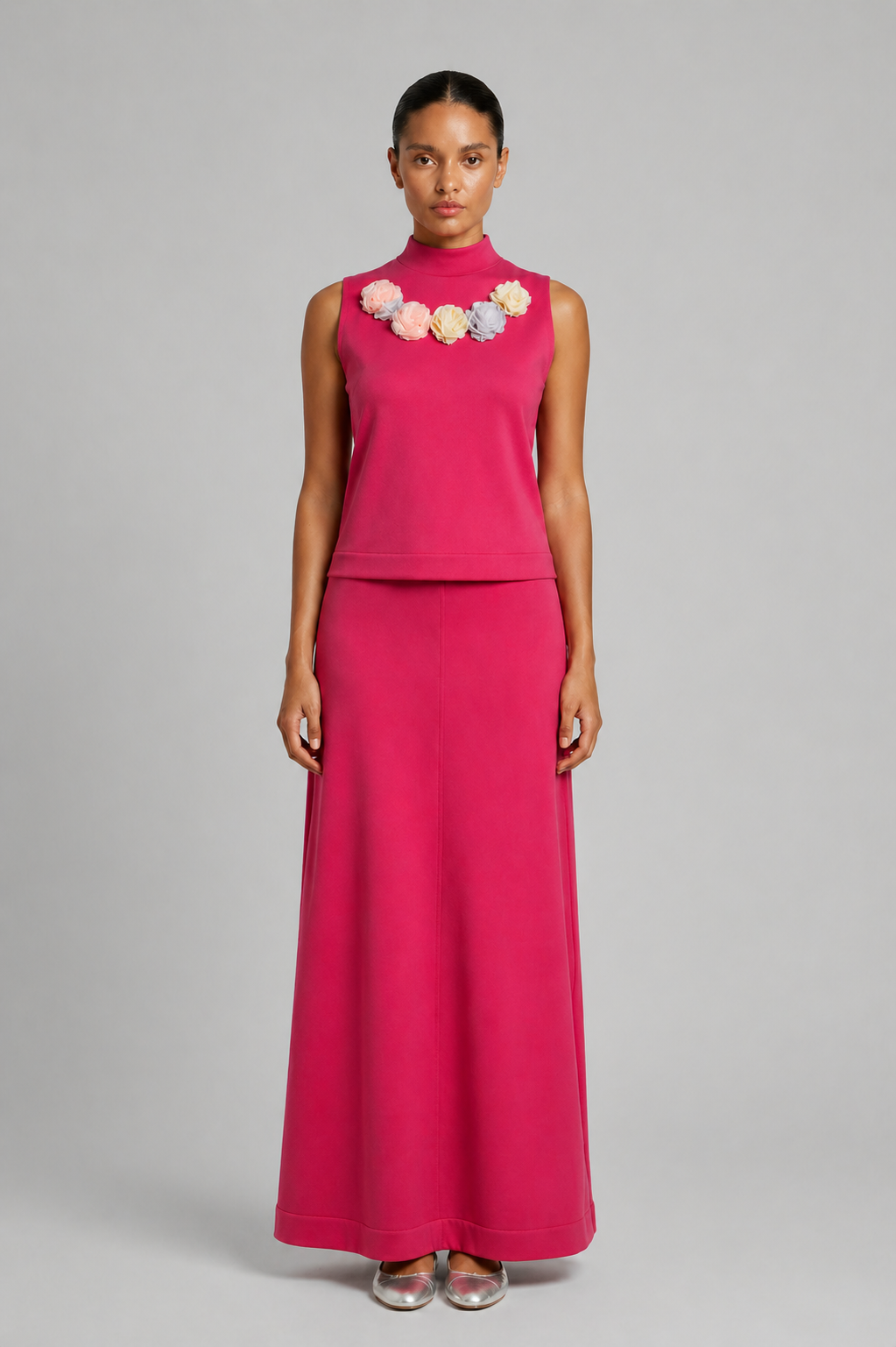 Cotton A-Line Skirt Ensemble