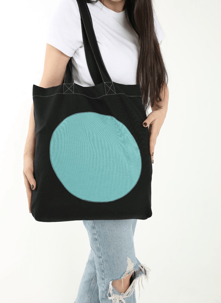 Canvas tote bag with long shoulder straps