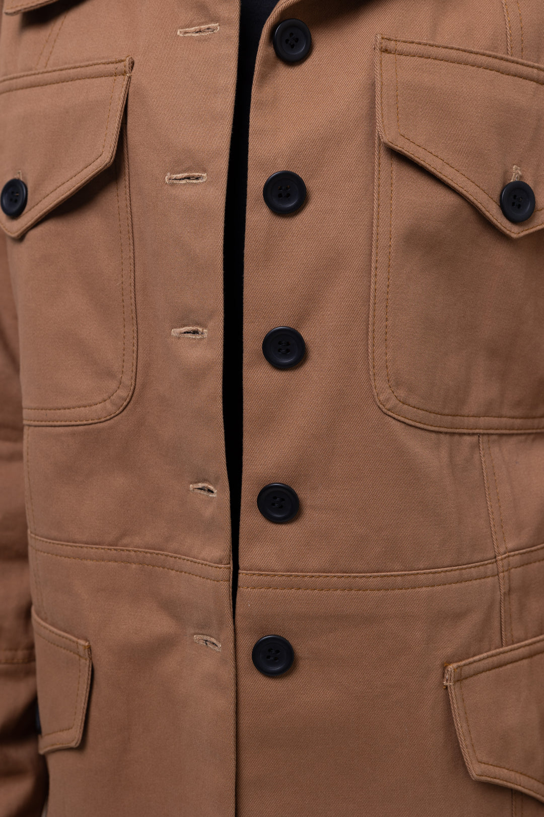 Cotton twill jacket for women, hip length - Baleni