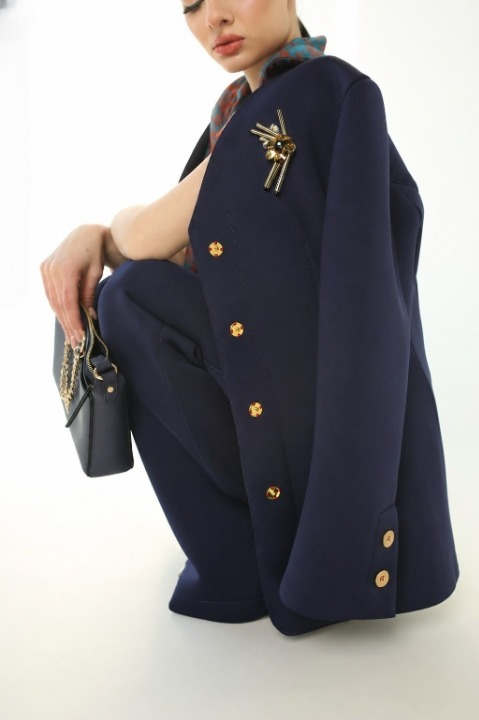 Space Cotton Stretchy Trousers Ensemble