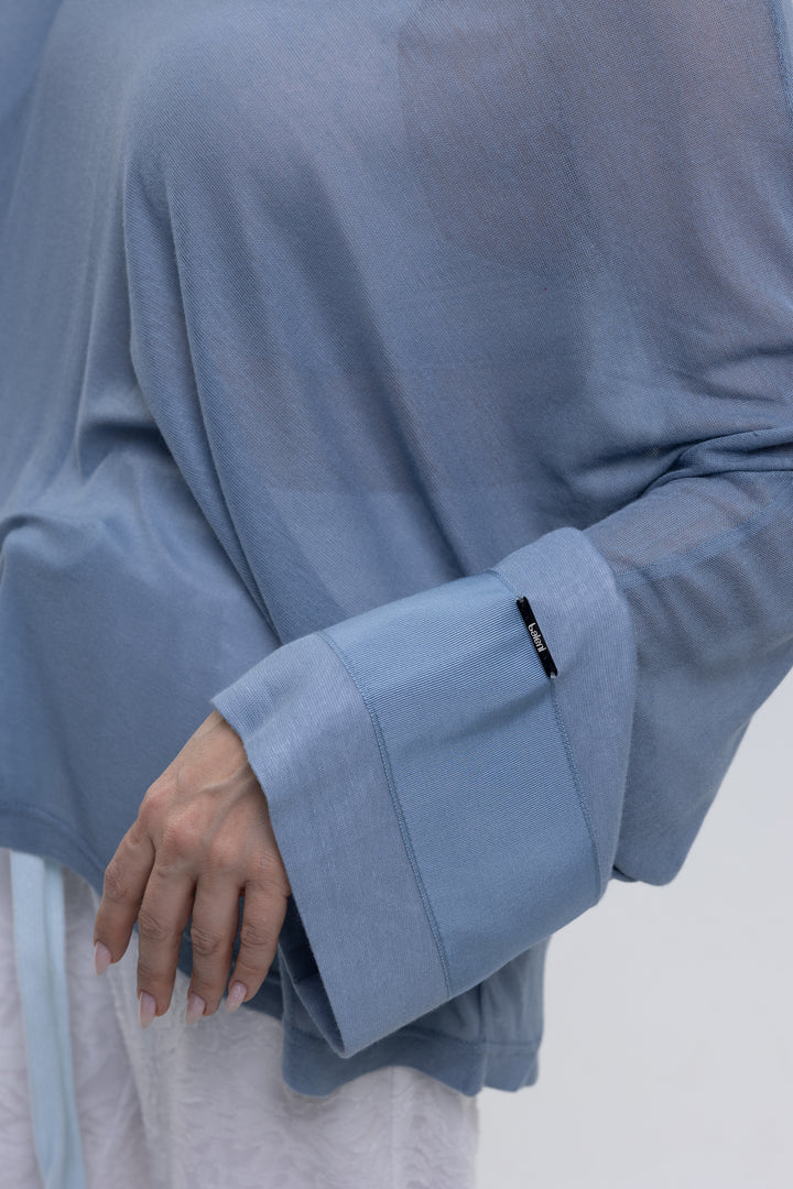 Sheer long sleeve top made in Armenia