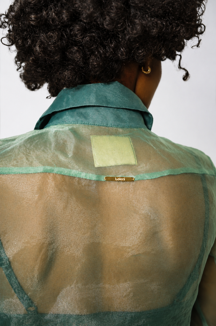 Silk Velvet Lightweight Organza Sheer Blouse