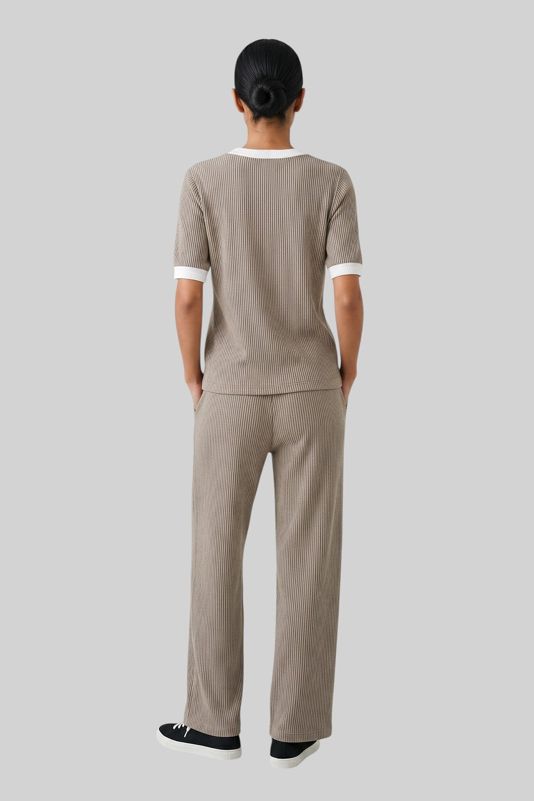 Organic Cotton Striped Pants Outfit