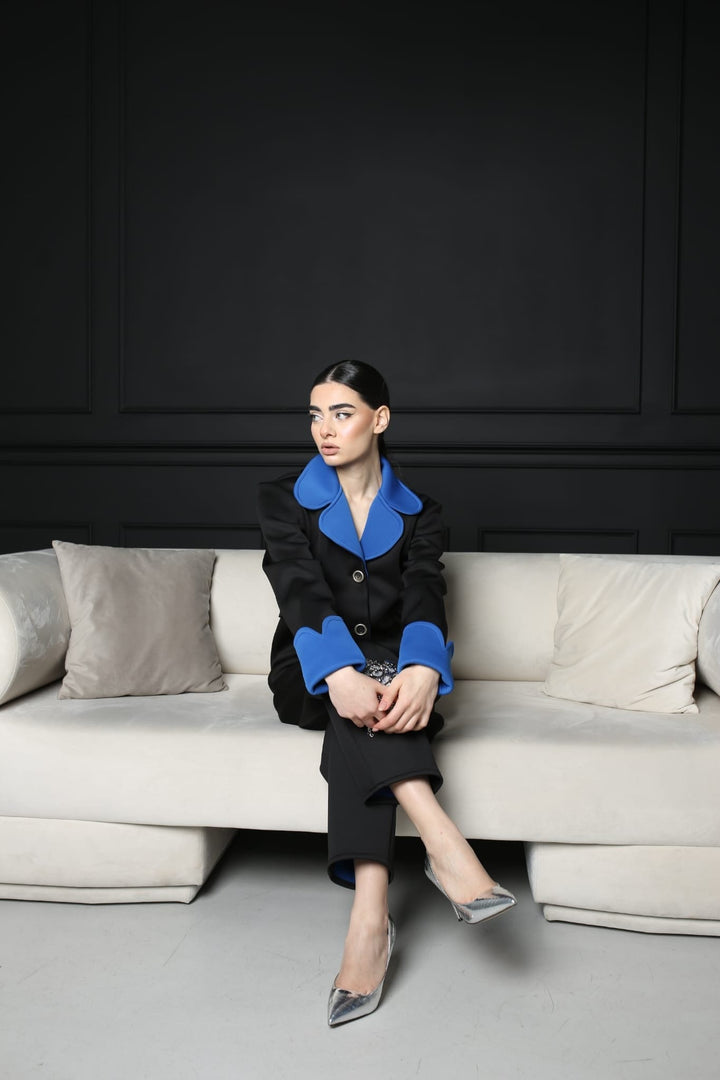 Fitted blazer and barrel leg trousers, made in Armenia - Baleni