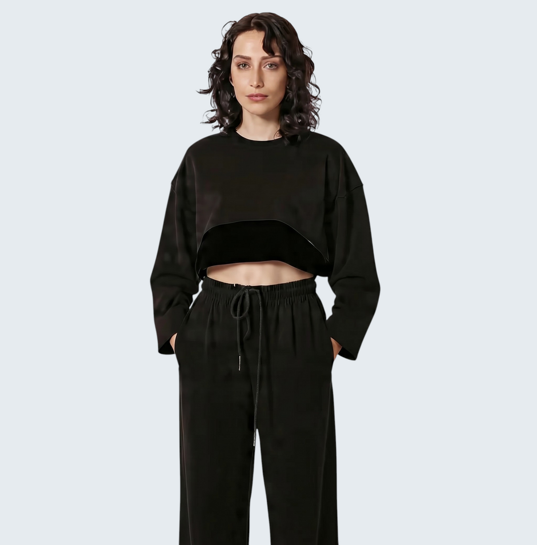 Silk Velvet Woven Cotton Three Pieces Tracksuit