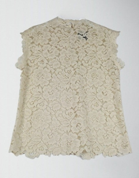 Pure cotton thick luxury lace blouse