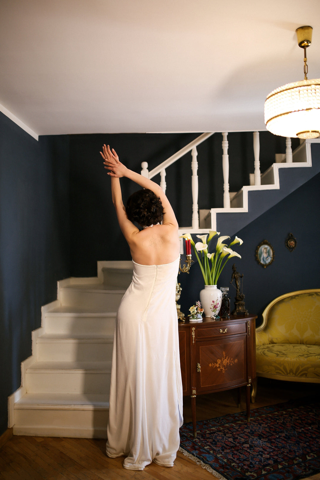 Silk Velvet Luxury Evening Gown