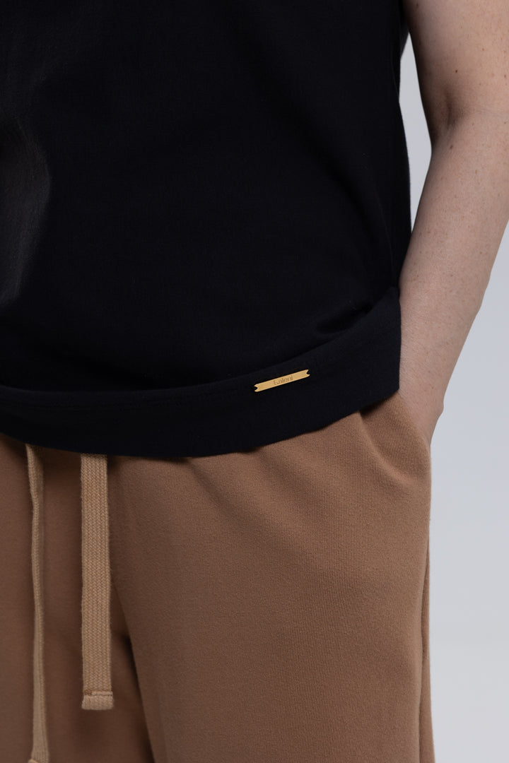 Black organic cotton tank top, made in Armenia - Baleni