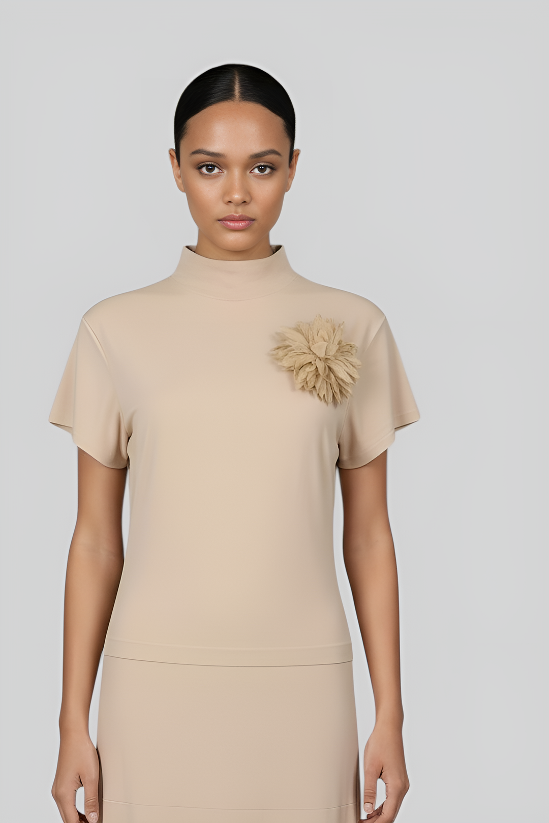 Bamboo Spandex Knit Jersey A-Line Skirt Ensemble