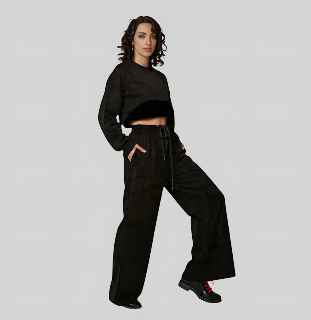Silk Velvet Woven Cotton Three Pieces Tracksuit