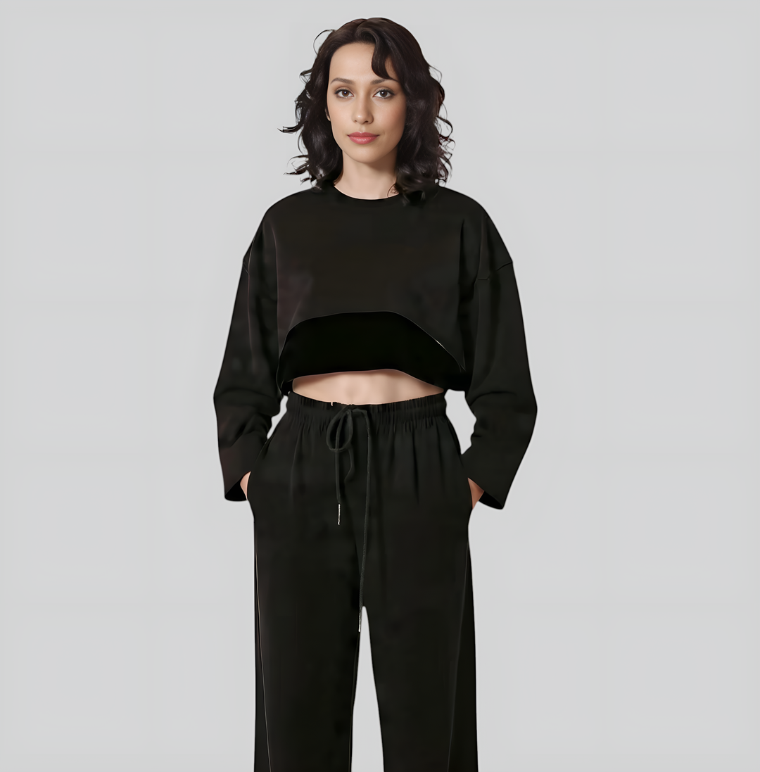 Silk Velvet Woven Cotton Three Pieces Tracksuit