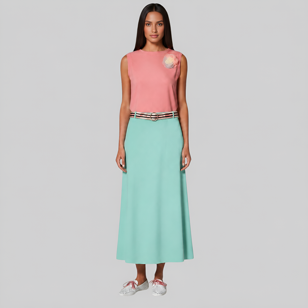 Cotton Spandex A-Line Skirt