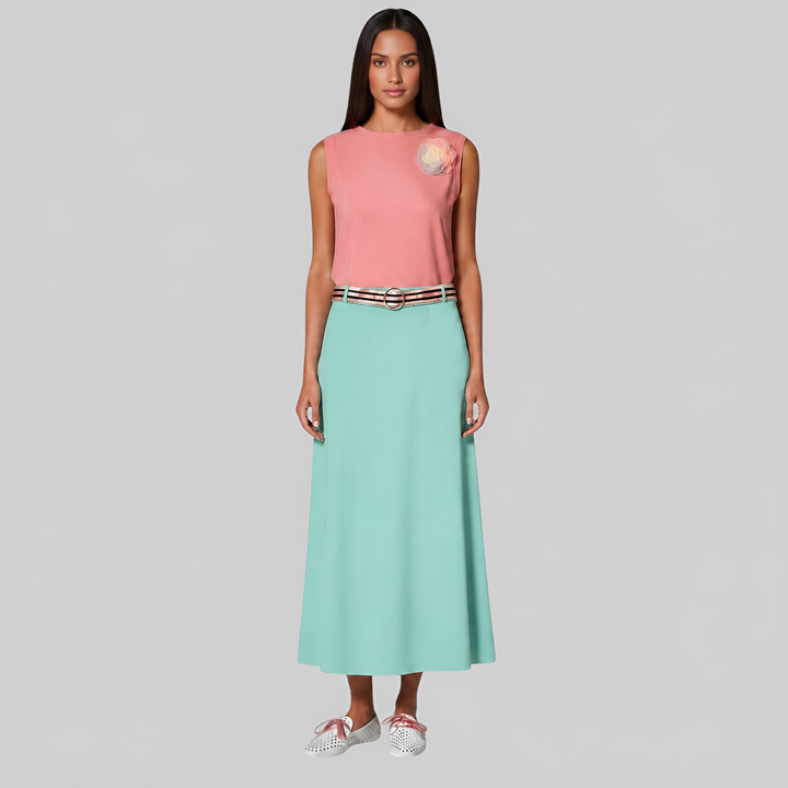 Cotton Spandex A-Line Skirt