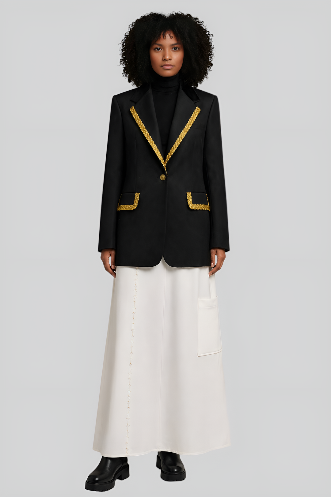 Single-Breasted Virgin Cotton Heavy Blazer