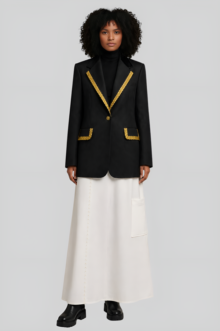 Single-Breasted Virgin Cotton Heavy Blazer