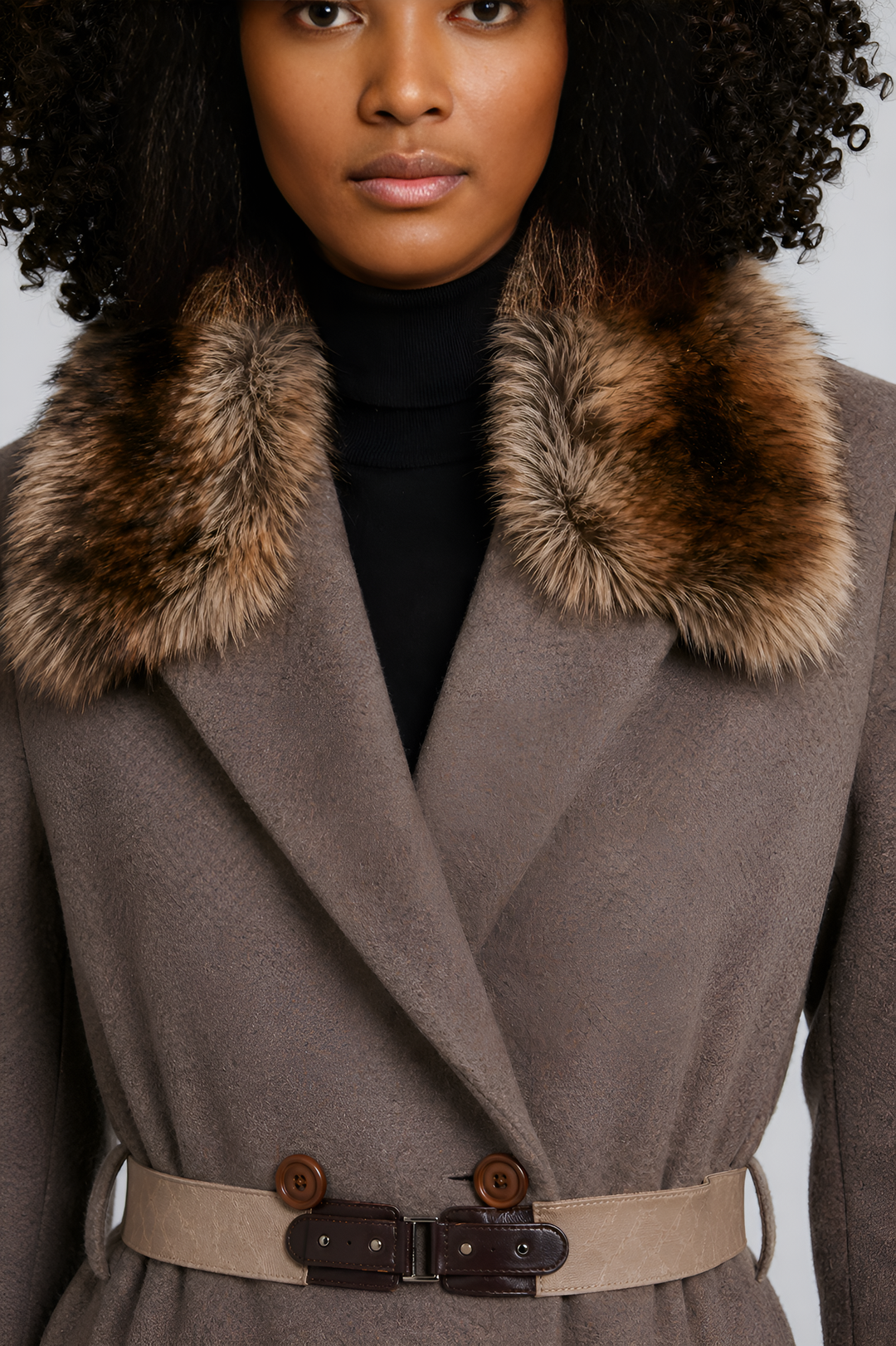 Virgin Sheep Wool Double-Breasted Coat