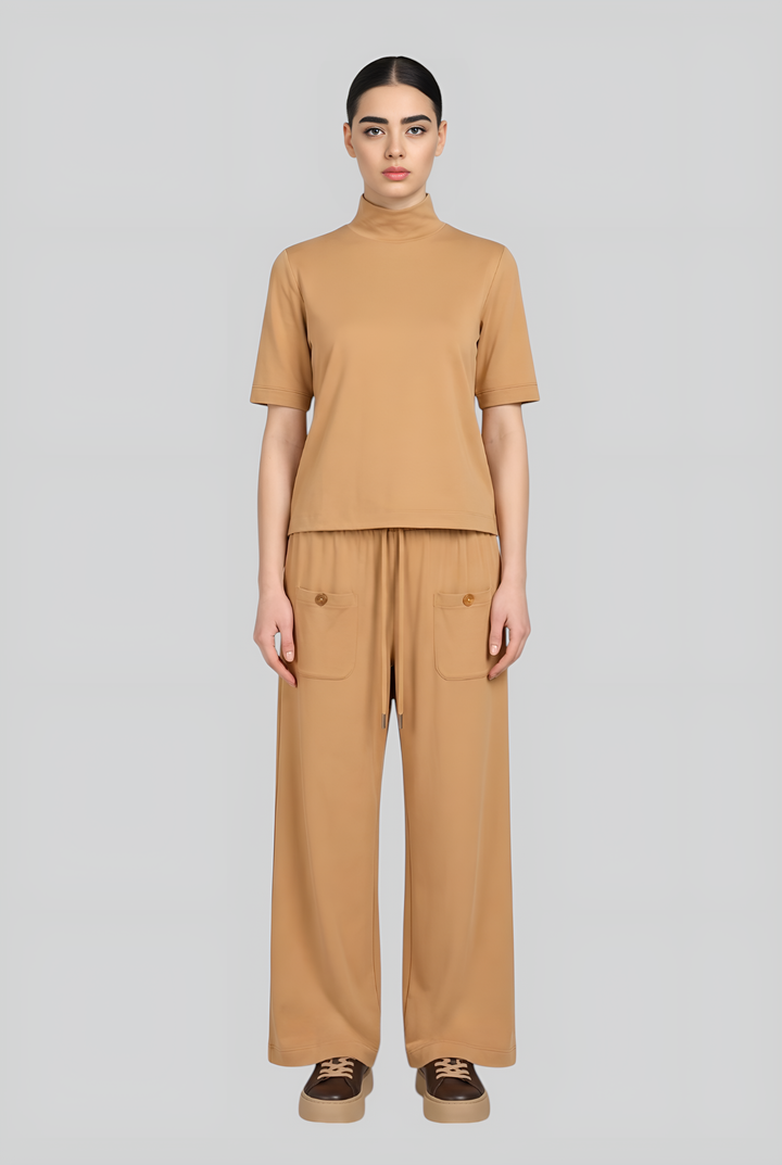 Wide-Leg Bamboo Cotton Jersey Outfit