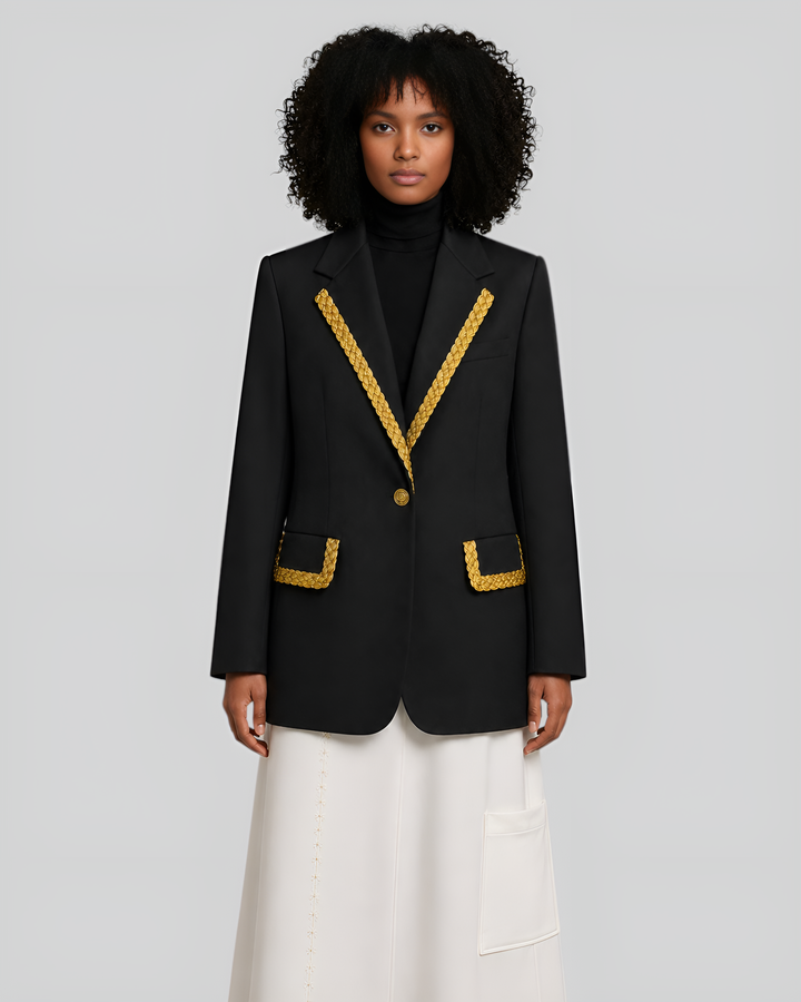 Single-Breasted Virgin Cotton Heavy Blazer