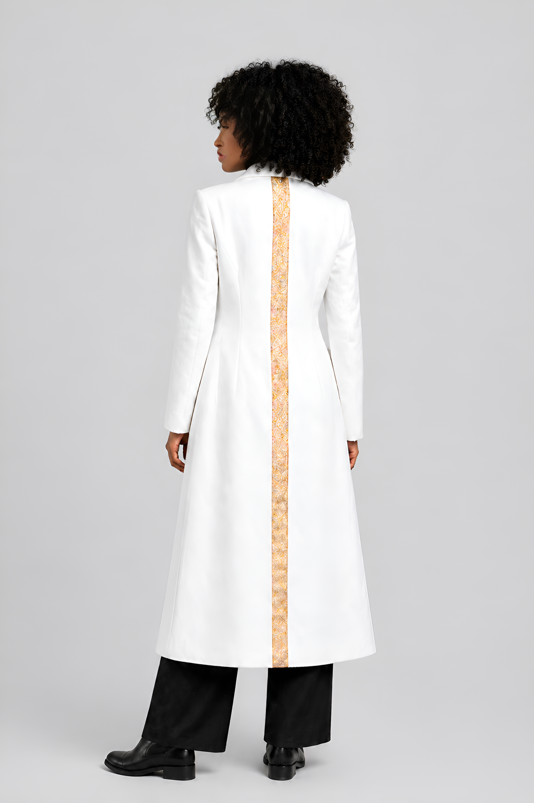 Heavy Cotton Tailored Long Single-Breasted Coat