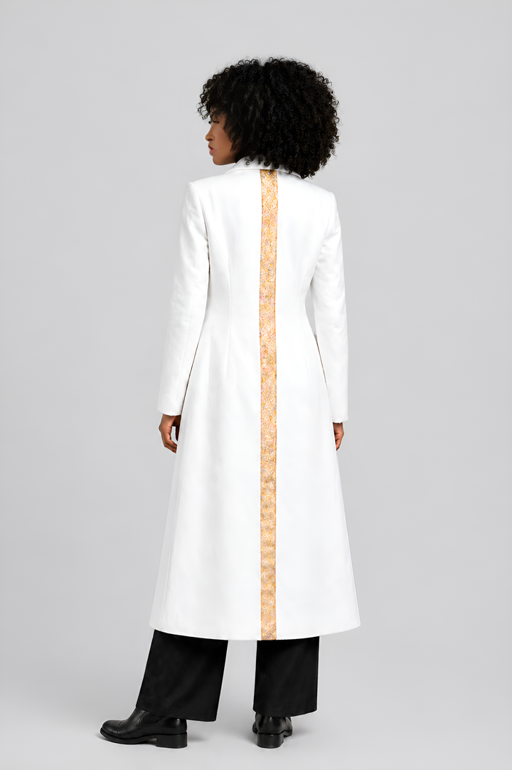 Heavy Cotton Tailored Long Single-Breasted Coat