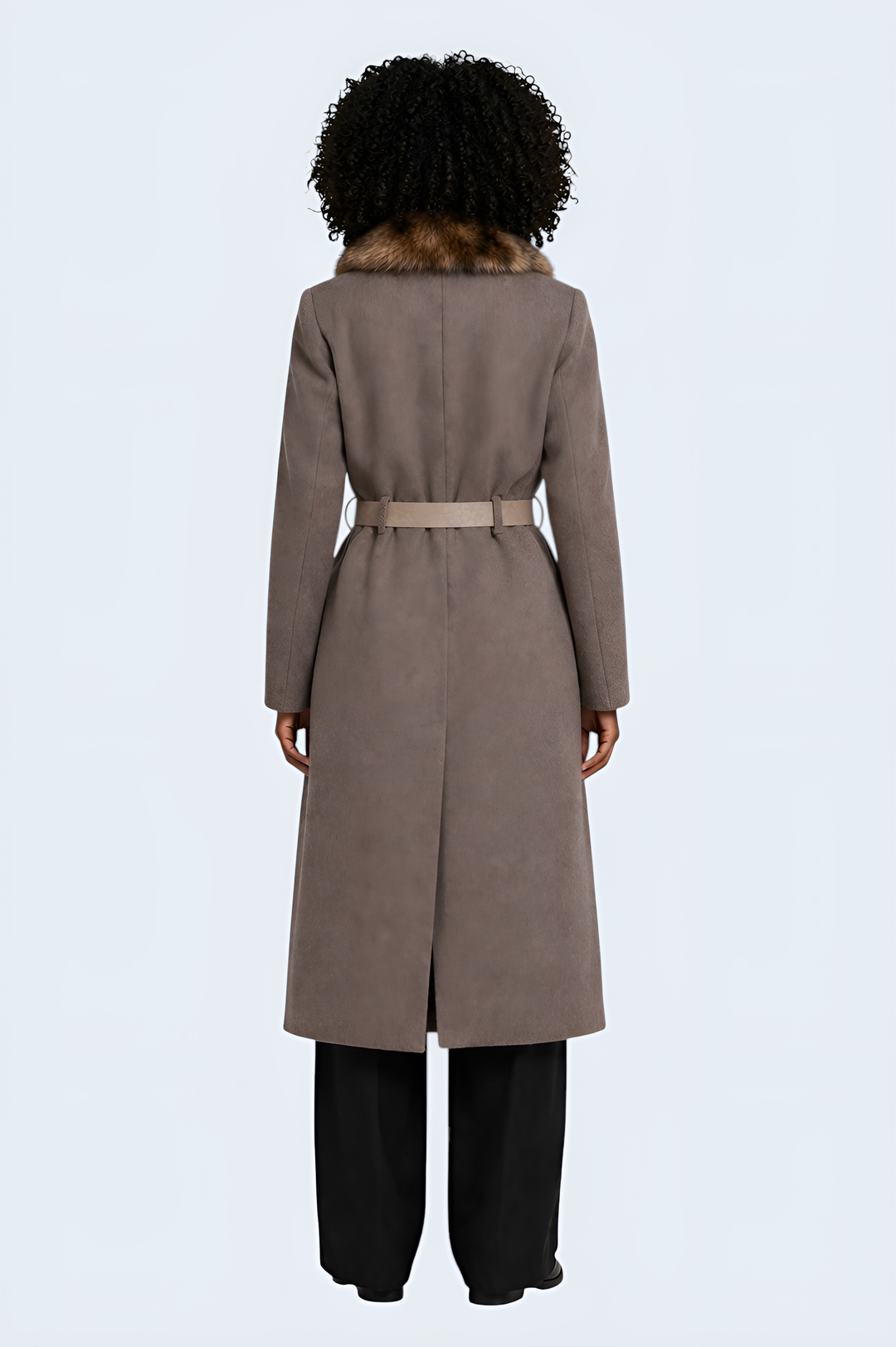 Virgin Sheep Wool Double-Breasted Coat