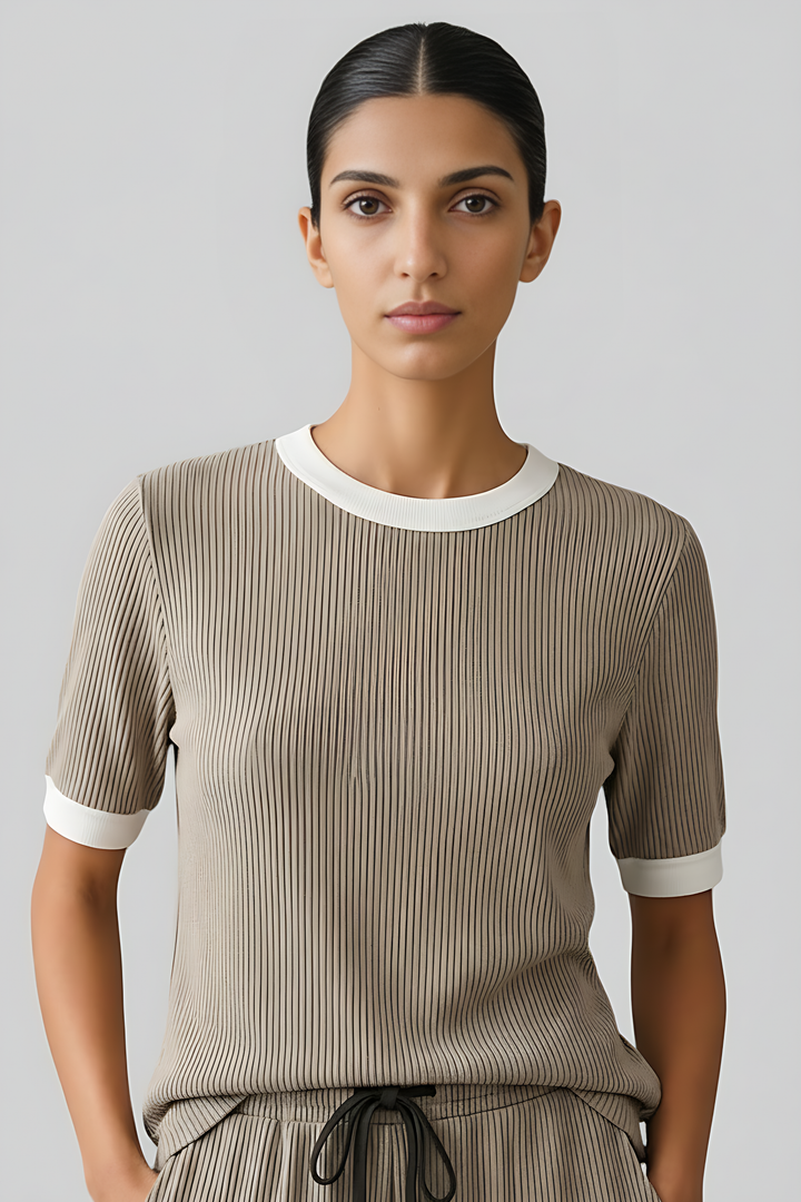 Organic Cotton Striped Pants Outfit