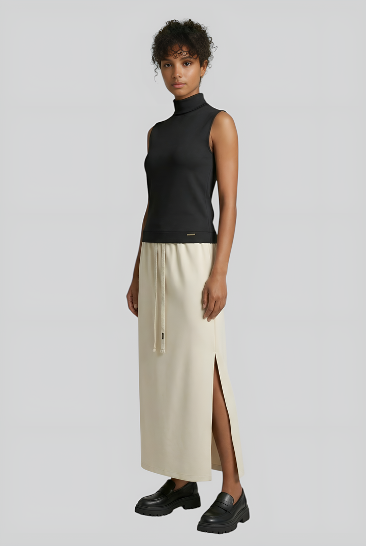French Terry Cotton Elastane Maxi Skirt
