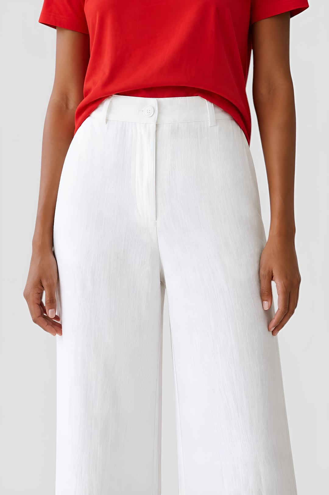 Wide-Leg Tailored Linen Trousers