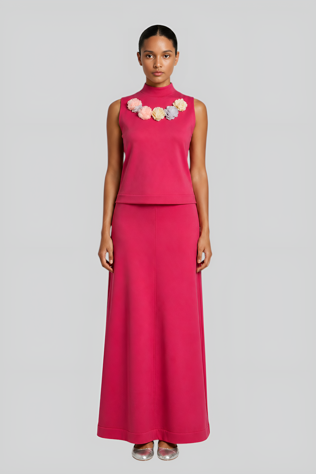 Cotton A-Line Skirt Ensemble