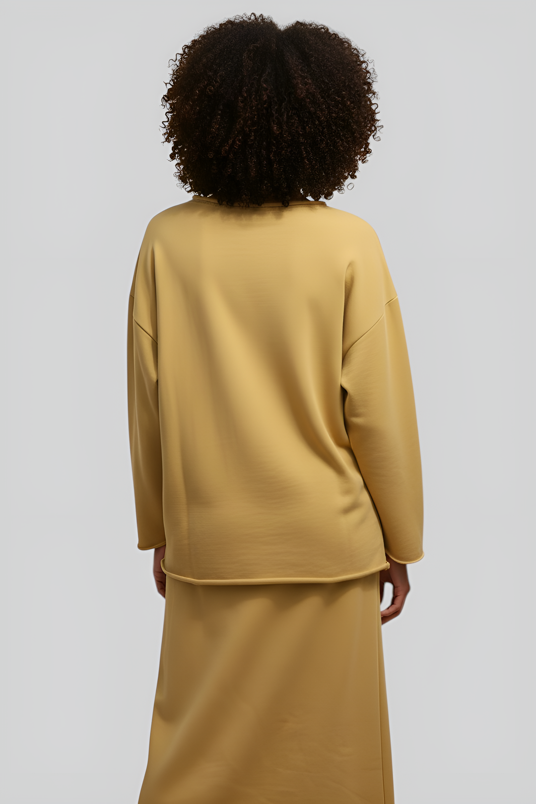Cotton A-Line Skirt & Oversized Blouse