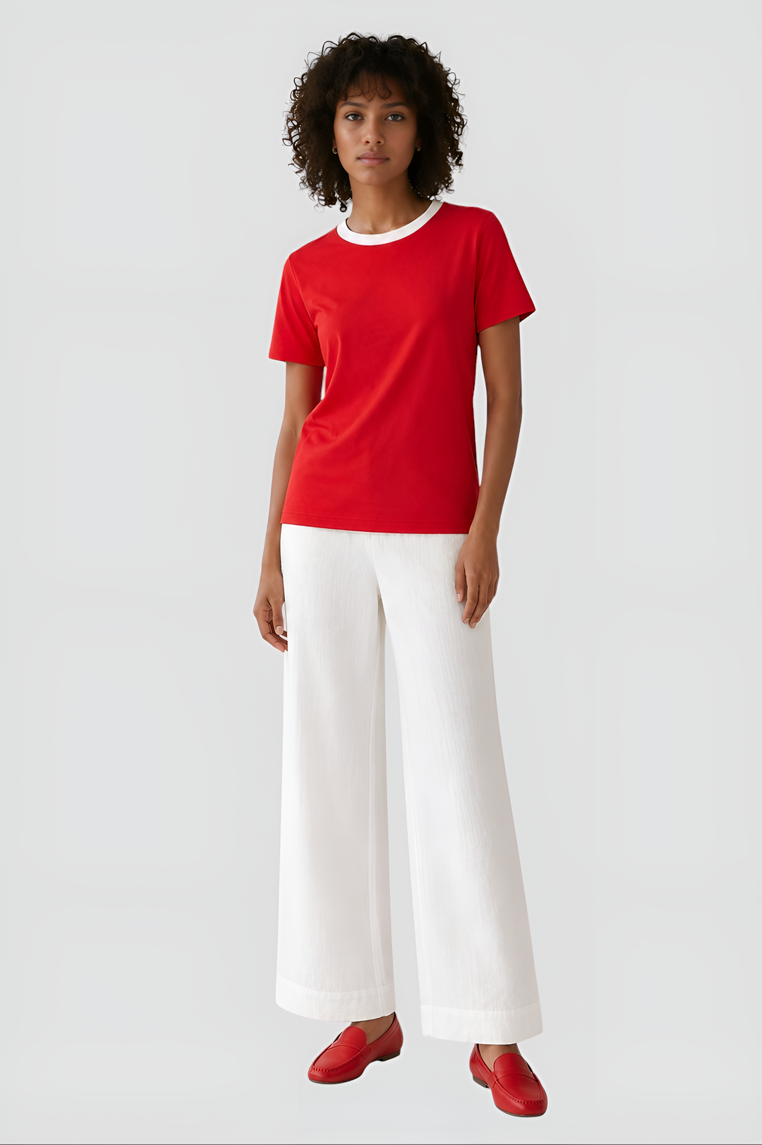 Wide-Leg Tailored Linen Trousers
