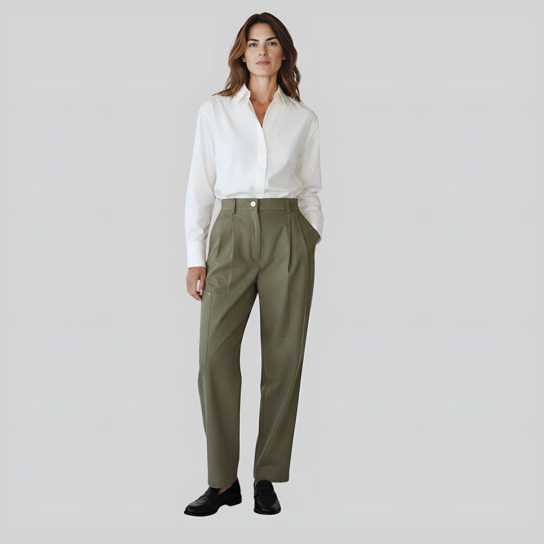 Tailored Utility Pleated Trousers