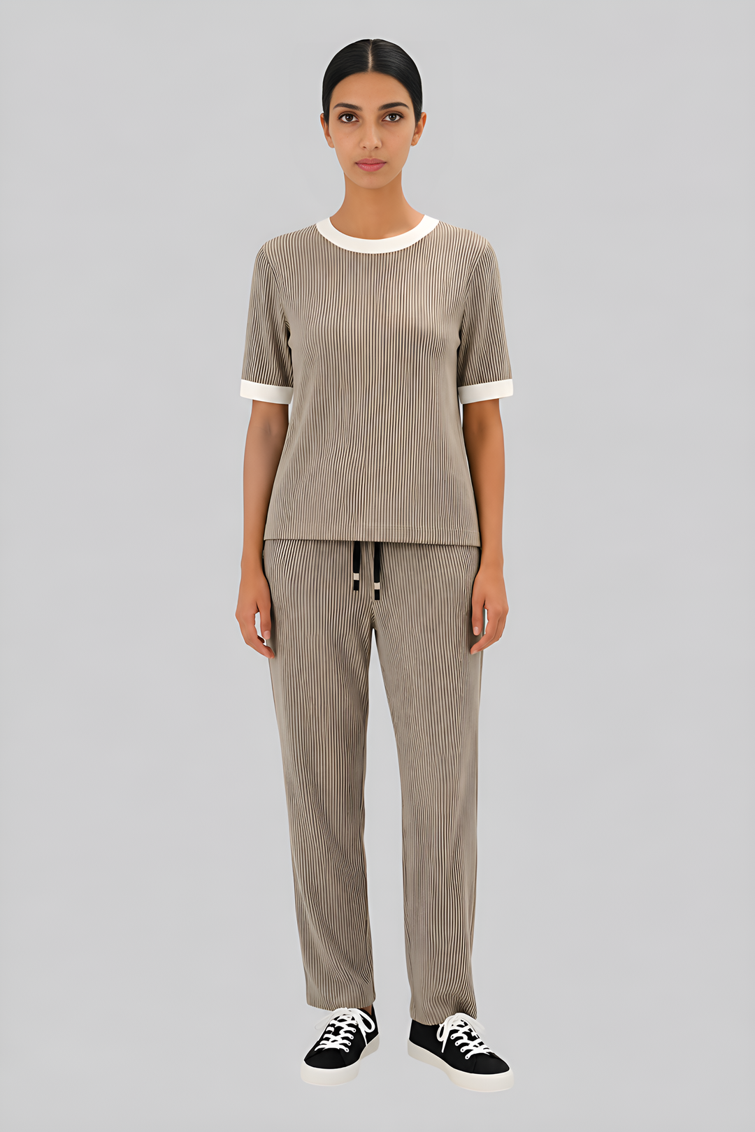 Organic Cotton Striped Pants Outfit