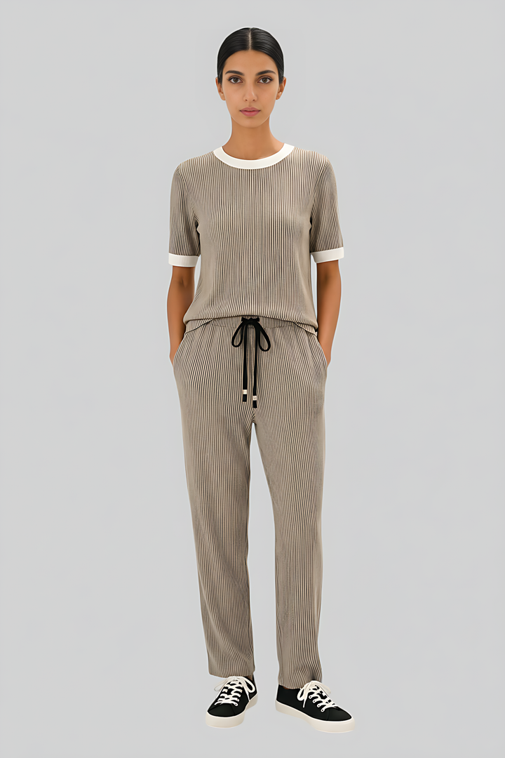Organic Cotton Striped Pants Outfit
