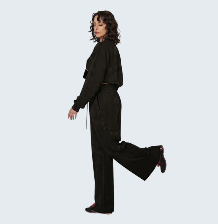 Silk Velvet Woven Cotton Three Pieces Tracksuit