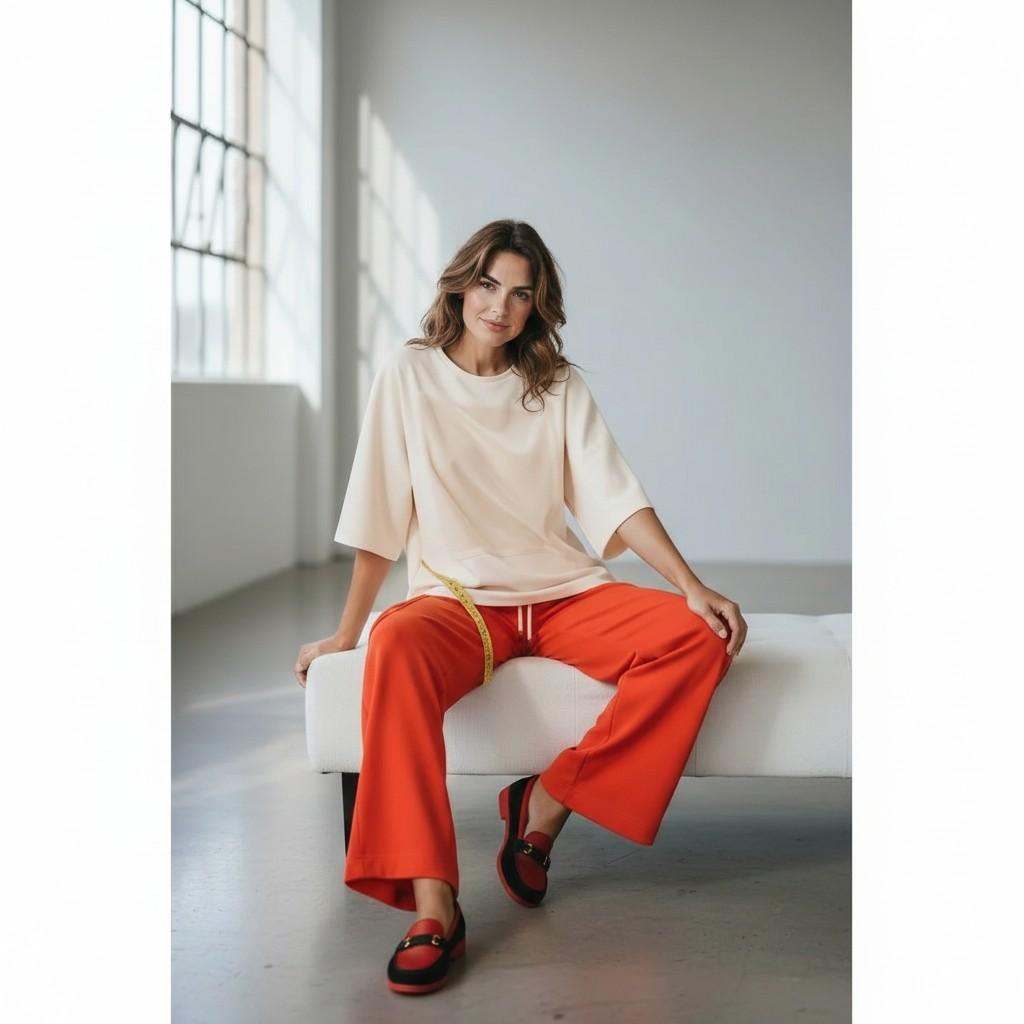 Wide-Leg French Terry Cotton Trackpants