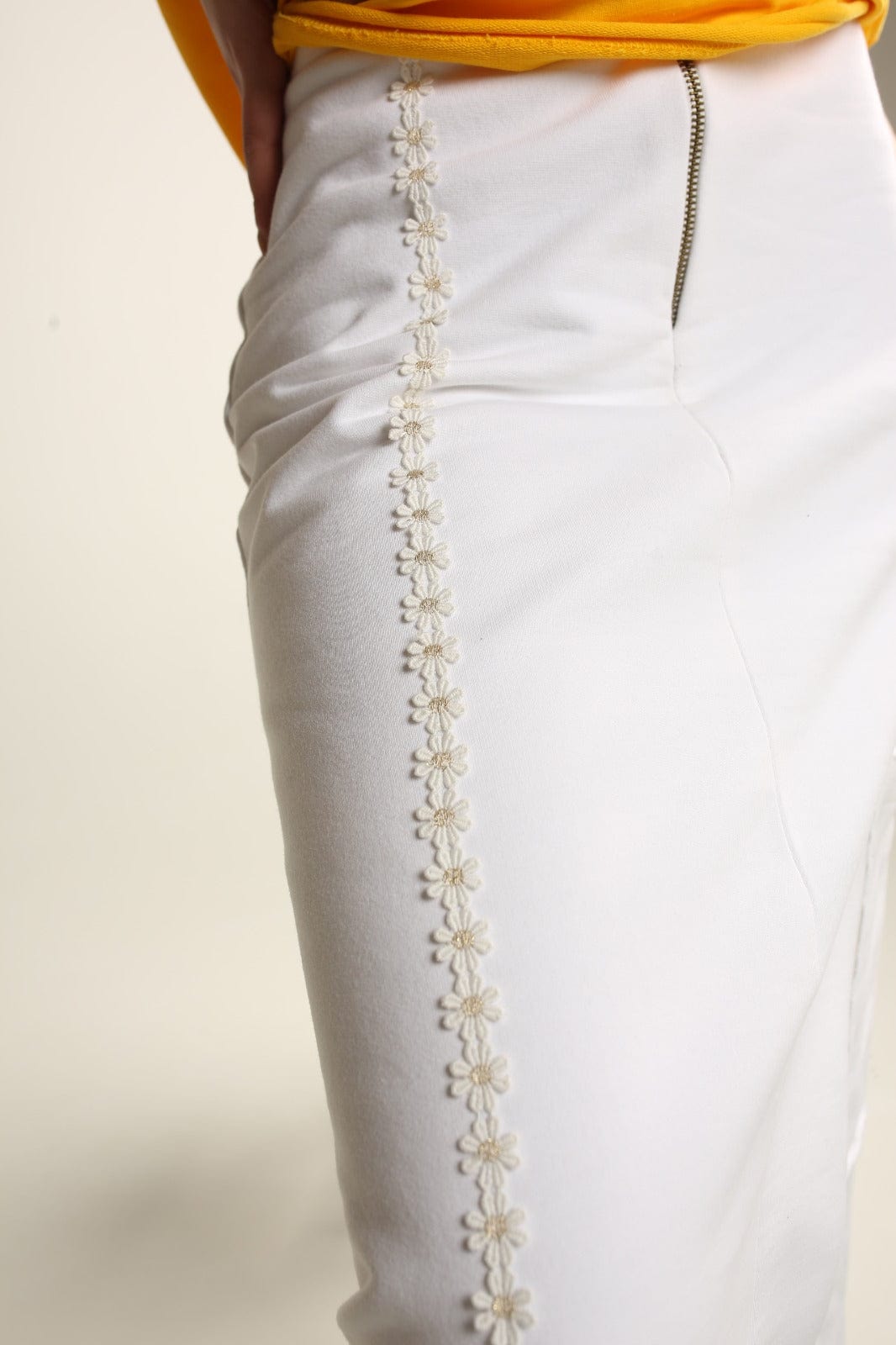 White A-line skirt made in Armenia