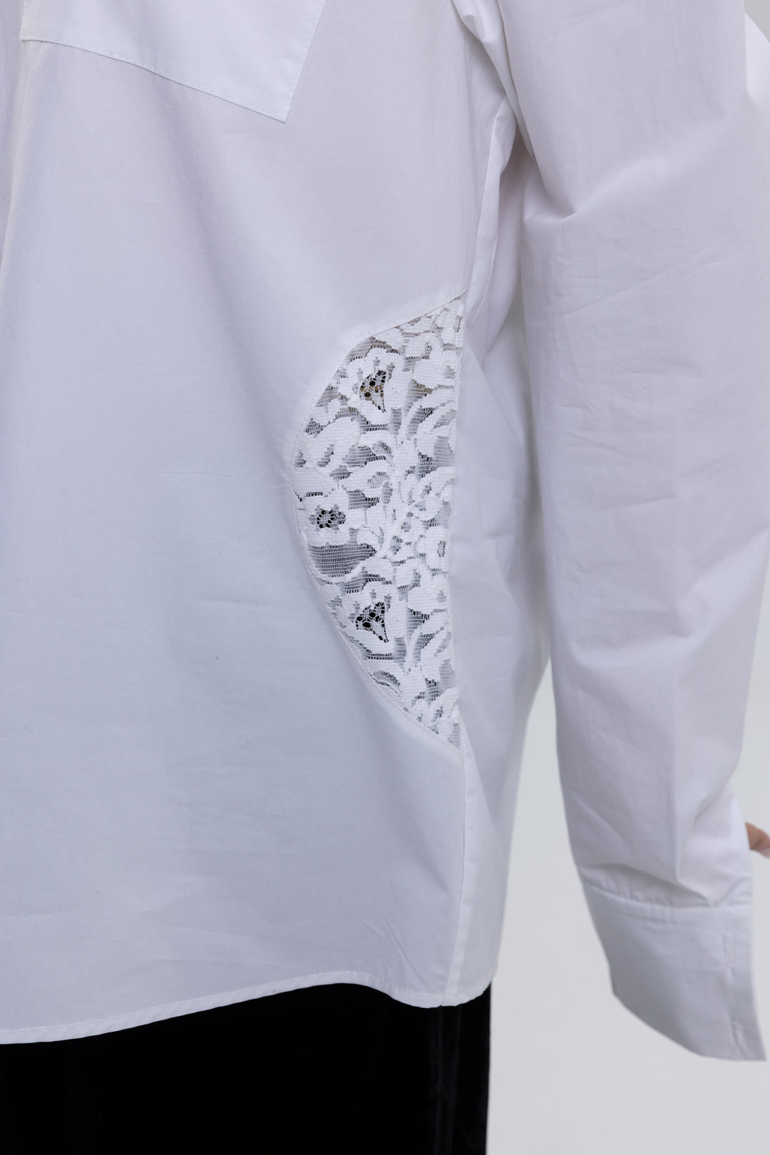 White lace shirt made in Armenia