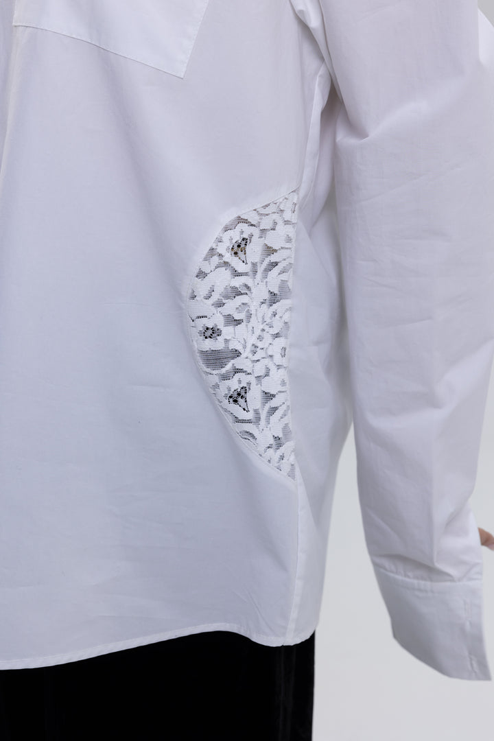 White lace shirt made in Armenia