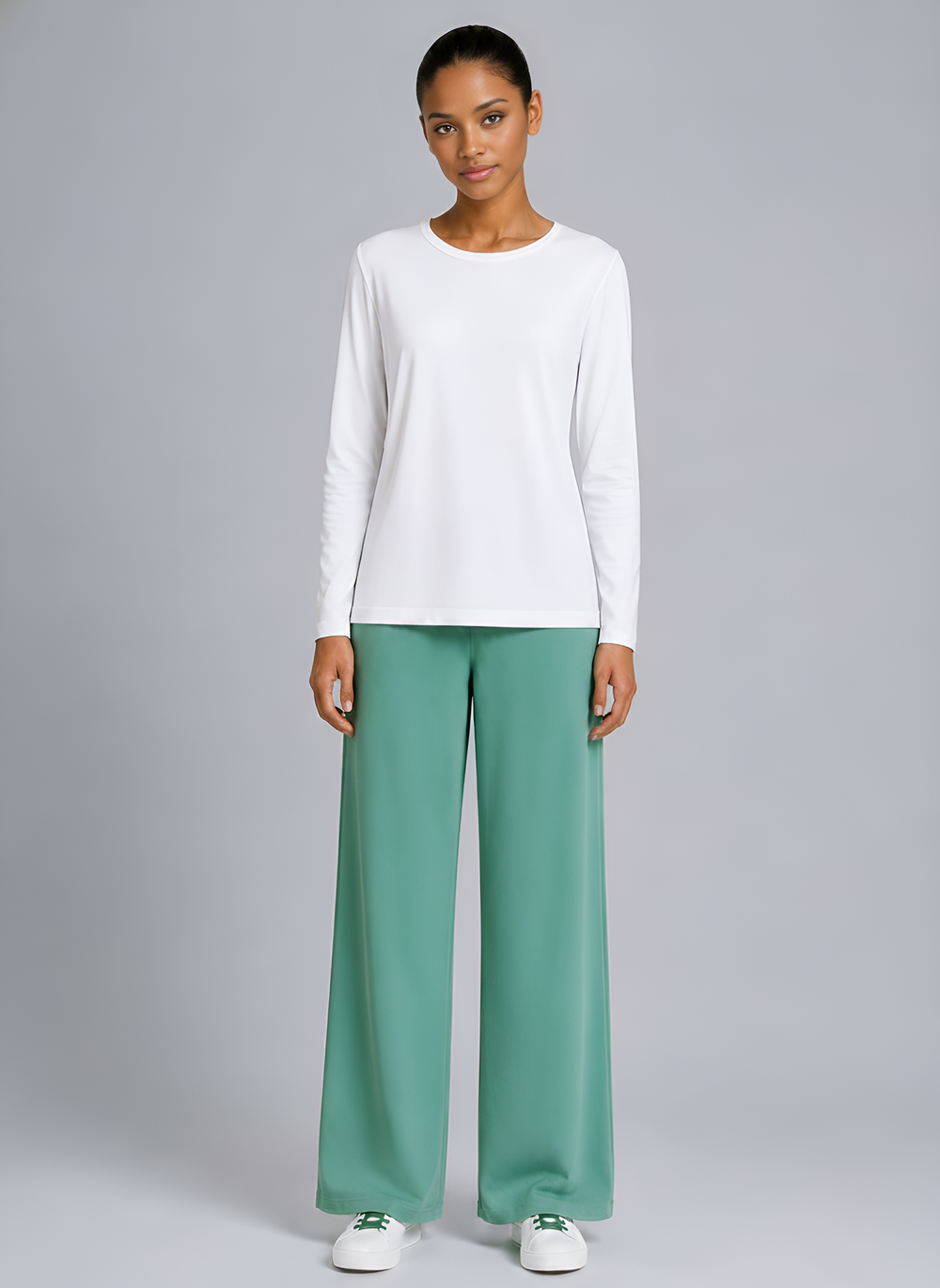 Women's modest white cotton top by Baleni