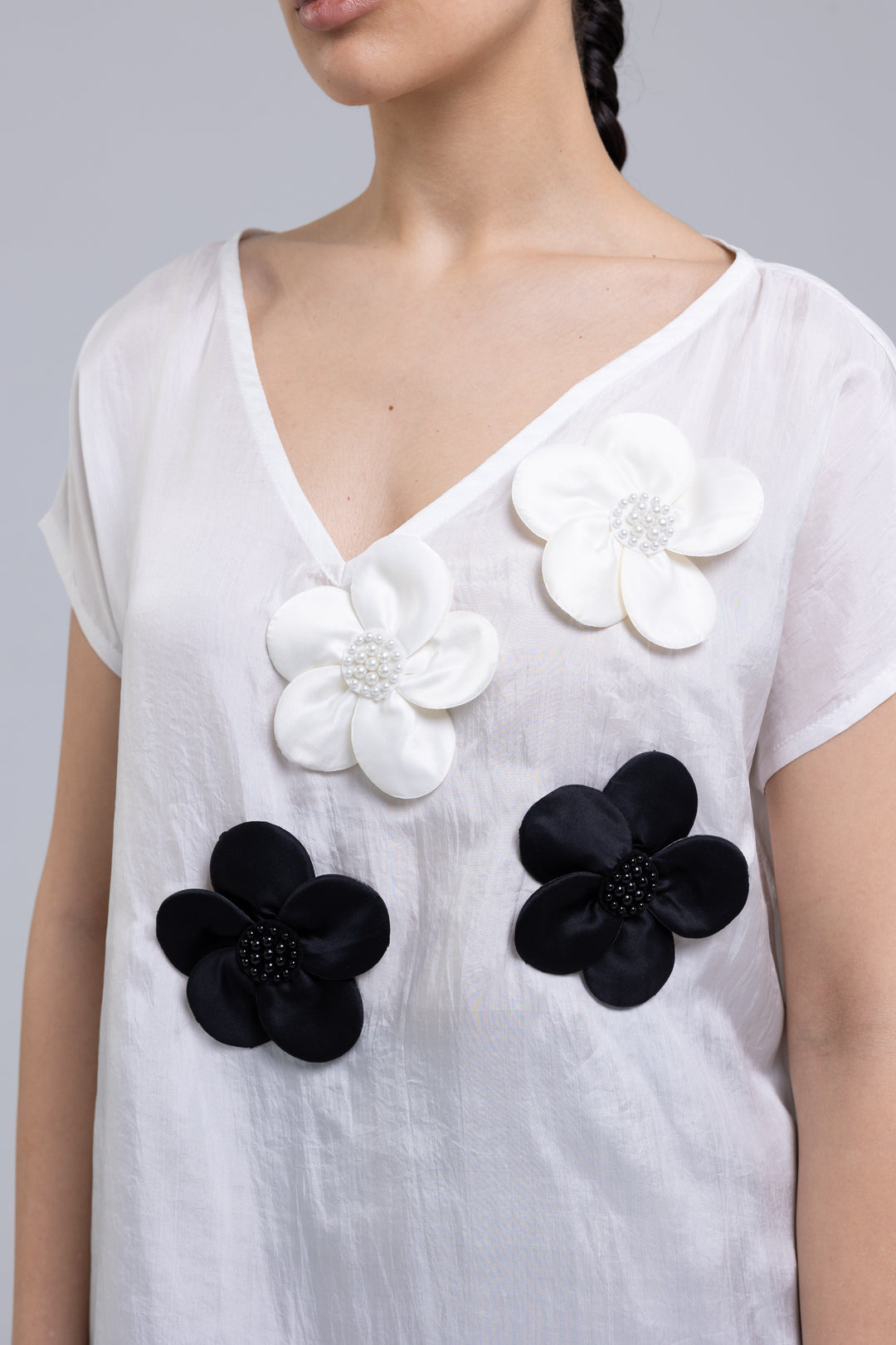 White silk blouse made in Armenia