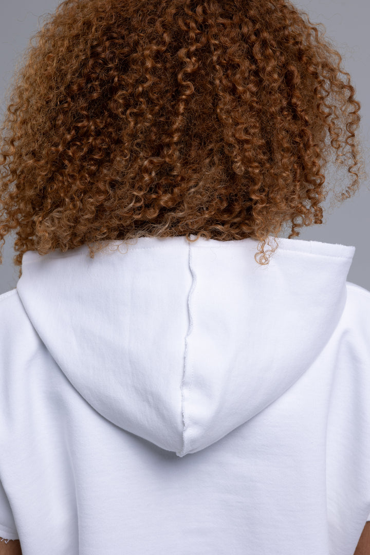White high-rise trackpants for women - Baleni